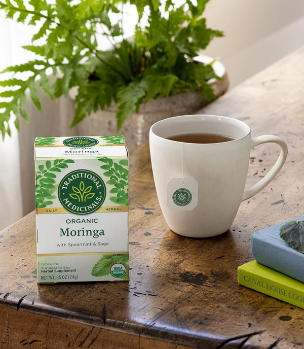 Traditional Medicinals Tea Moringa with Supermint Sage,16 ct