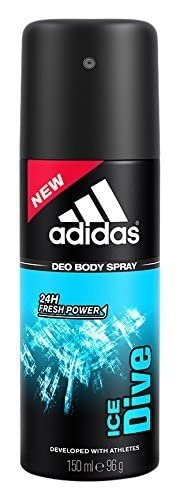 Adidas Ice Dive Deodorant 5 Fl Oz / 150ml Spray Developed with Athletes & Cool Tech Fresh 24 Hour Boost