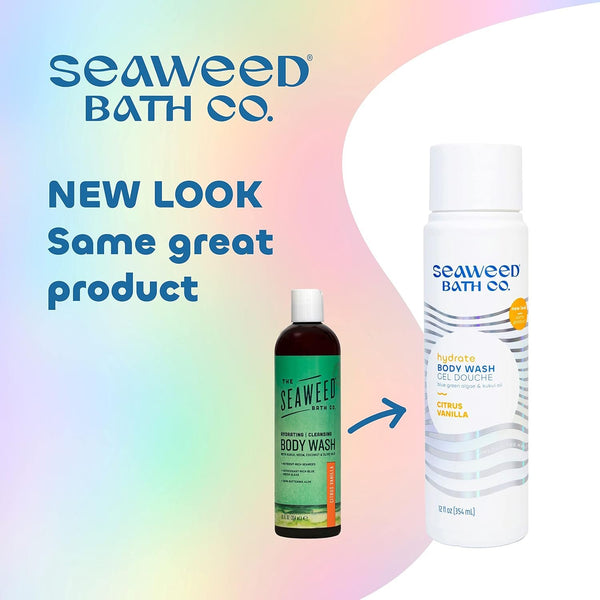 Seaweed Bath Co. Body Wash, Shower Gel for Men & Women, Vegan, Paraben Free, Sulfate Free, Cruelty Free