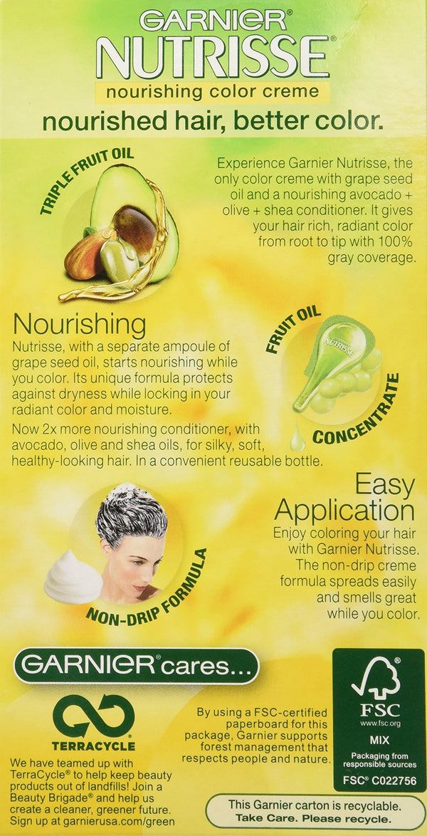 Garnier Nutrisse Nourishing Hair Color Creme, 42 Deep Burgundy (Black Cherry) (Packaging May Vary)