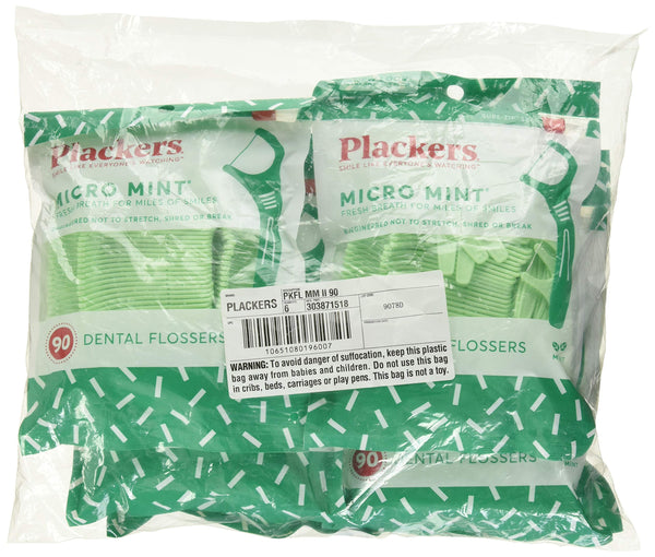 Plackers Micro Mint Freshens Breath, Mint, 90 Count