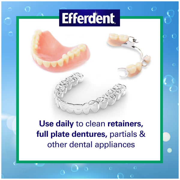 Efferdent Denture Cleanser Tablets, Fresh & Clean, 126 Tablets