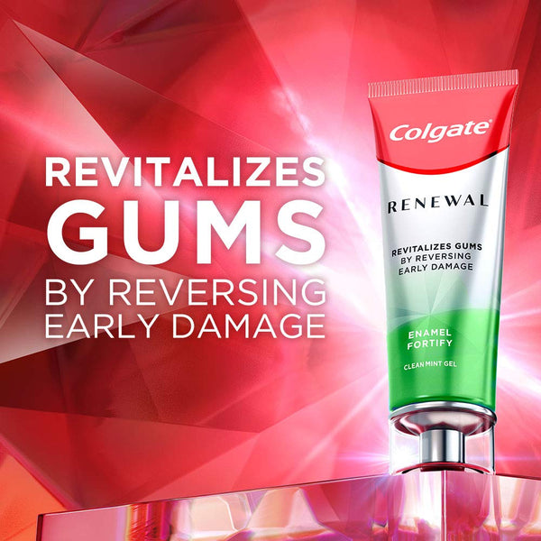 Colgate Renewal Gum Toothpaste, Enamel Fortify - Clean Mint Gel (3 ounce)