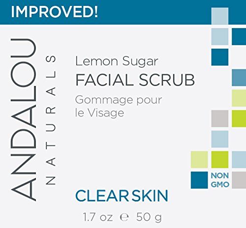 Andalou Naturals Clear Skin Lemon Sugar Facial Scrub, 1.7 Ounces