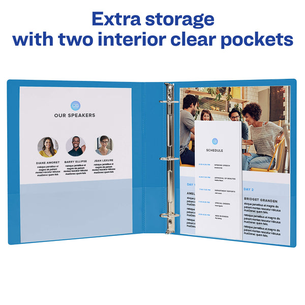 Avery 27351 Durable Binder with Slant Rings, 11 x 8 1/2, 1 1/2