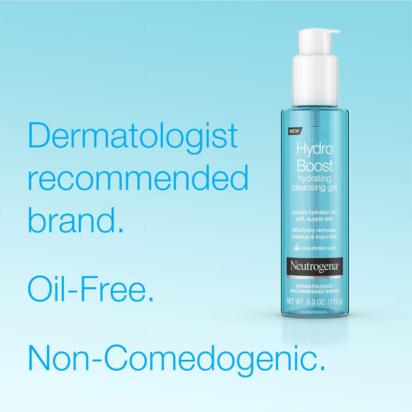 Neutrogena Hydro Boost Hydrating Hyaluronic Acid Cleansing Gel, 6 oz
