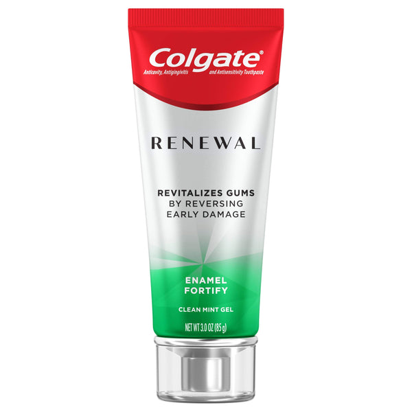 Colgate Renewal Gum Toothpaste, Enamel Fortify - Clean Mint Gel (3 ounce)