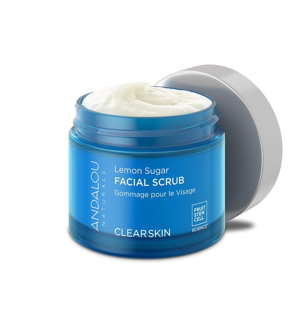 Andalou Naturals Clear Skin Lemon Sugar Facial Scrub, 1.7 Ounces