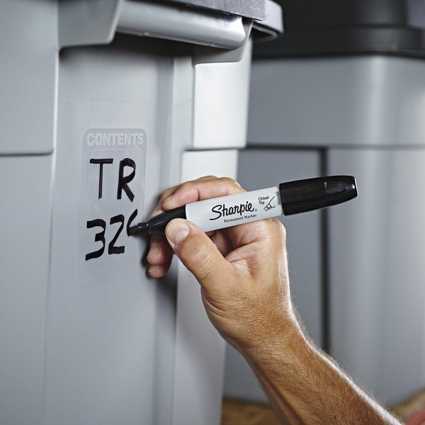 Sharpie Permanent Markers, Chisel Tip, Black, 2 Count