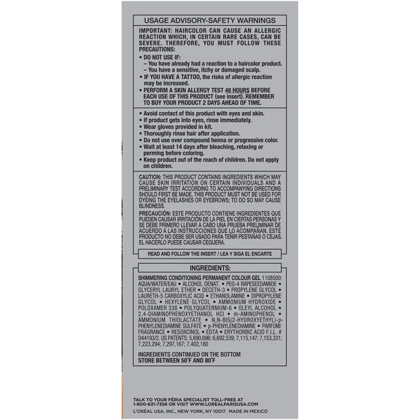 L'Oréal Paris Feria Multi-Faceted Shimmering Permanent Hair Color, 40 Espresso (Deeply Brown), 1 kit Hair Dye