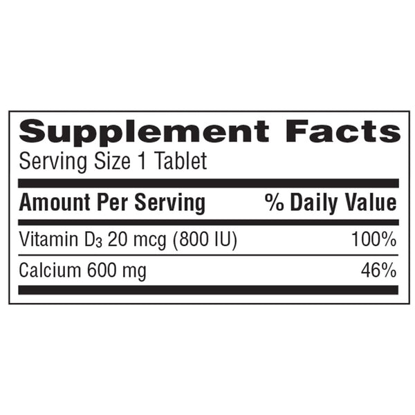 Caltrate 600 Plus D3 Calcium and Vitamin D Supplement Tablets, Bone Health Supplements for Adults - 60 Count