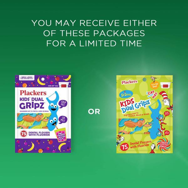 Plackers Kids Dental Floss Picks, 75 Count