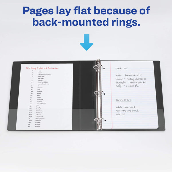 Avery Durable View 3 Ring Binder, 1 Inch Slant Rings, 1 Dark Blue Binder (17014)