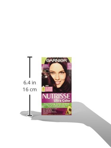 Garnier Nutrisse Ultra Color Nourishing Permanent Hair Color Cream, BR2 Dark Intense Burgundy Red Hair Dye