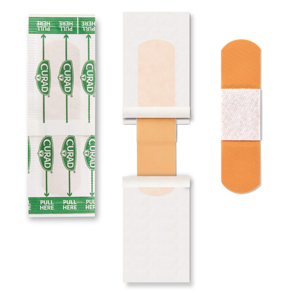 Curad Germ Shield Touch-Free Adhesive Bandage, Plastic Bandage with Easy Application Wrapper.75