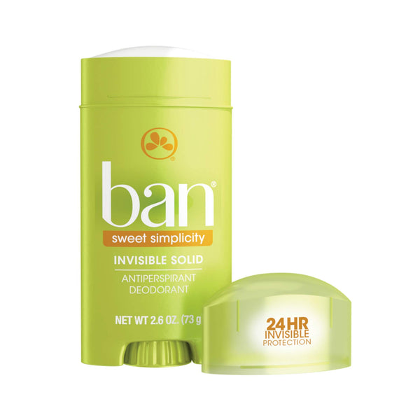 Ban Deodorant, Invisible Solid, Sweet Simplicity, 2.6oz