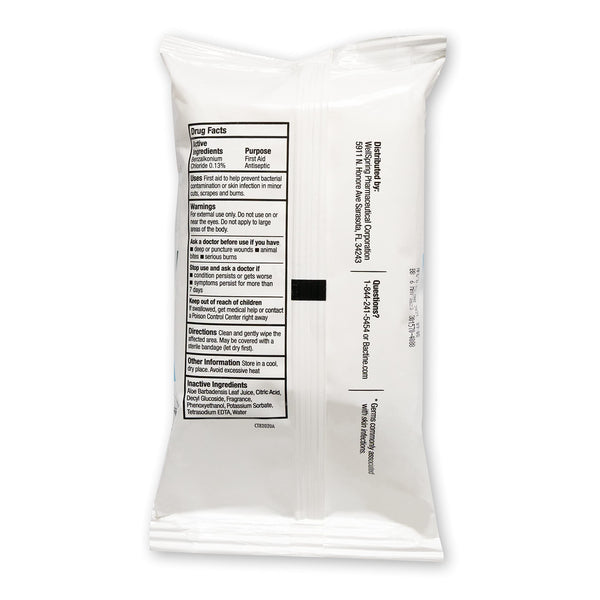 Bactine MAX First Aid Antiseptic Wipes, 40 count, White/Expiry May 2023
