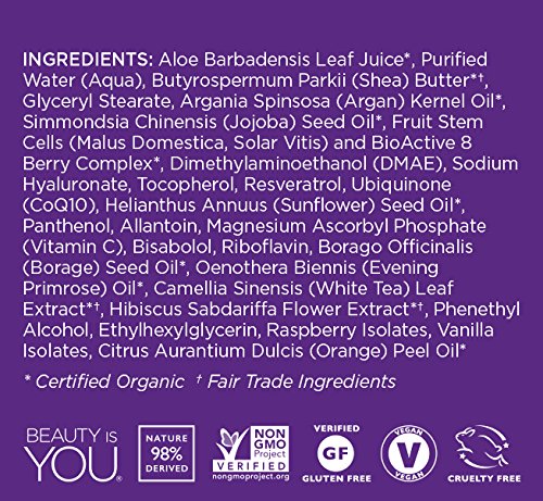 Andalou Naturals Hyaluronic Dmae Lift Firm Skin Cream , 1.7 Ounce