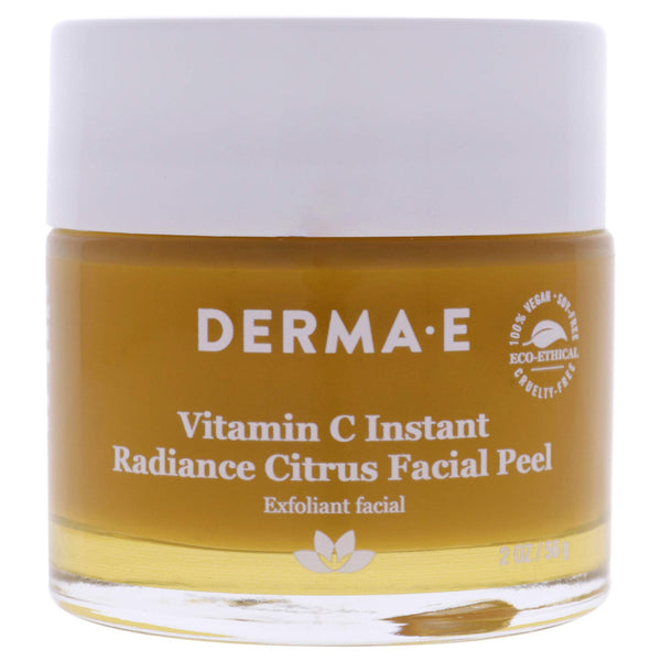 Derma E Vitamin C Instant Radiance Citrus Facial Peel, Resurface Skin, Non-Abrasive Peel, Smooth Skin's Texture