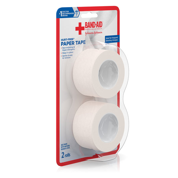 Band-Aid Brand First Aid Medical Paper Tape, 1 in by 10 yd, 2 ct