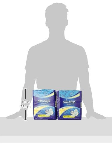 Always Maxi Feminine Pads for Women, Regular Absorbency, with Wings, 36 Count