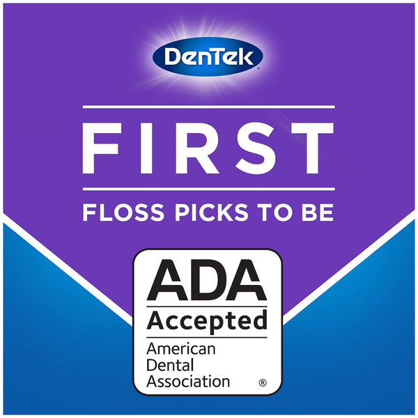 DenTek Cross Flosser Plaque Control Floss Picks, X-Shaped Floss, 75 Count