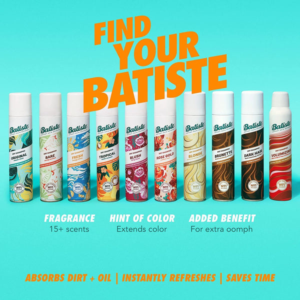 Batiste Dry Shampoo, Tropical, 6.73 Ounce (Packaging May Vary)