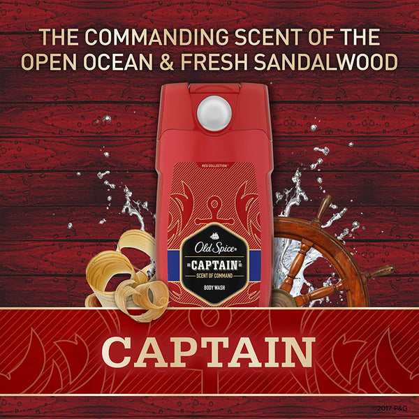Old Spice Old Spice Red Collection Captain Scent Body Wash for Men, 16 Oz, 16 Oz
