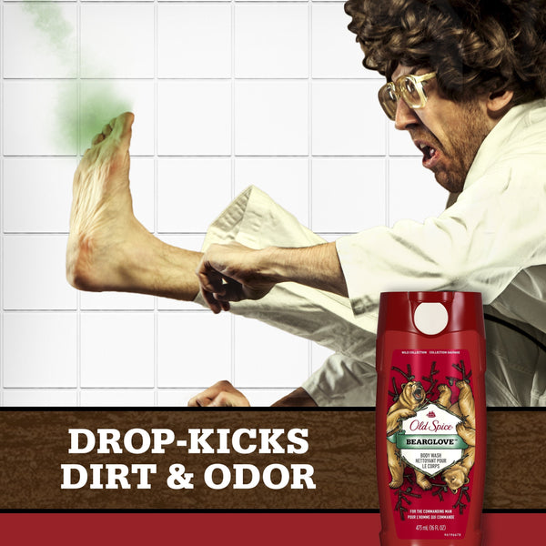 Old Spice Body Wash for Men, Bearglove, Long Lasting Lather, 16 fl oz