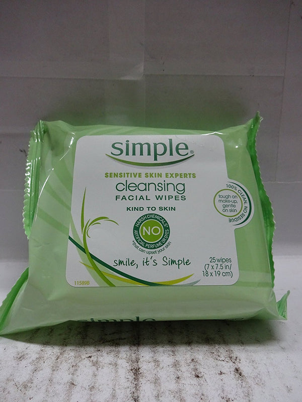 Simple Cleansing Facial Wipes (Packaging may vary),25 Each