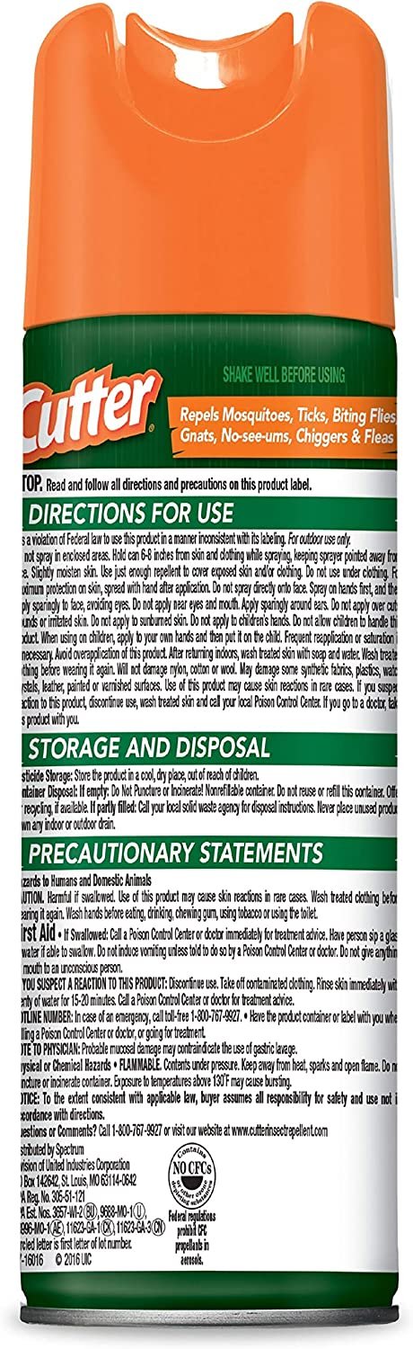Cutter Backwoods Insect Repellent Aerosol 6 oz