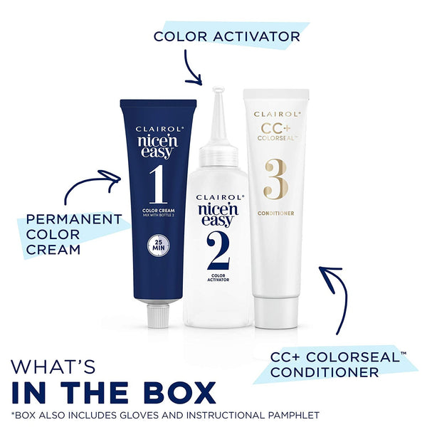 Clairol Nice'n Easy Permanent Hair Dye, 6.5 Lightest Brown Hair Color, Pack of 1