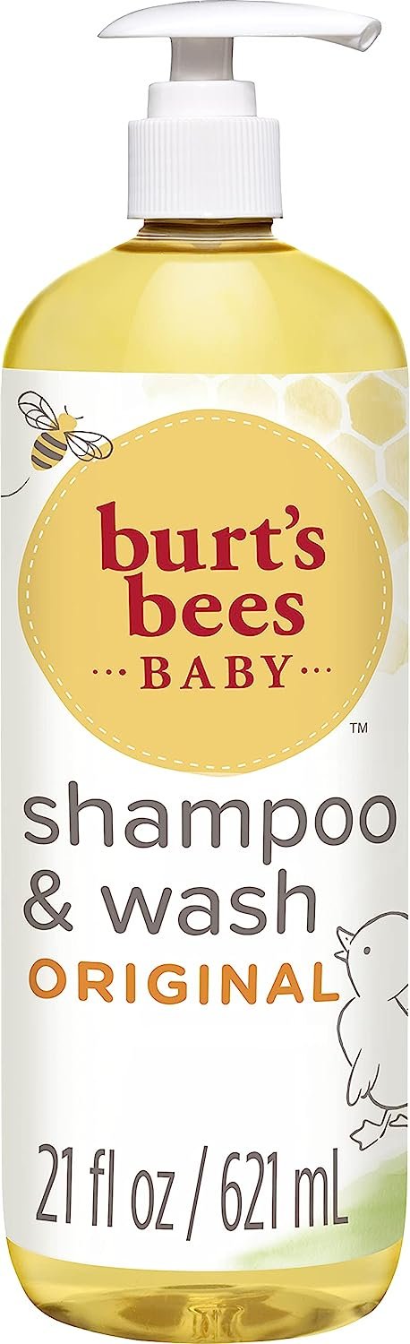Baby Shampoo & Wash, Burt's Bees Tear Free Soap, Natural Baby Care, Original, 21 Ounce (Packaging May Vary)