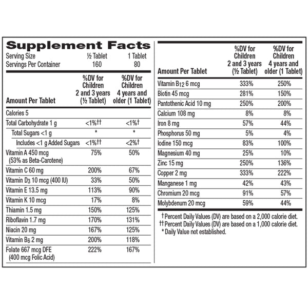 Centrum Kids Multivitamin and Mineral Supplement Chewables, Fruit, 80 Ct