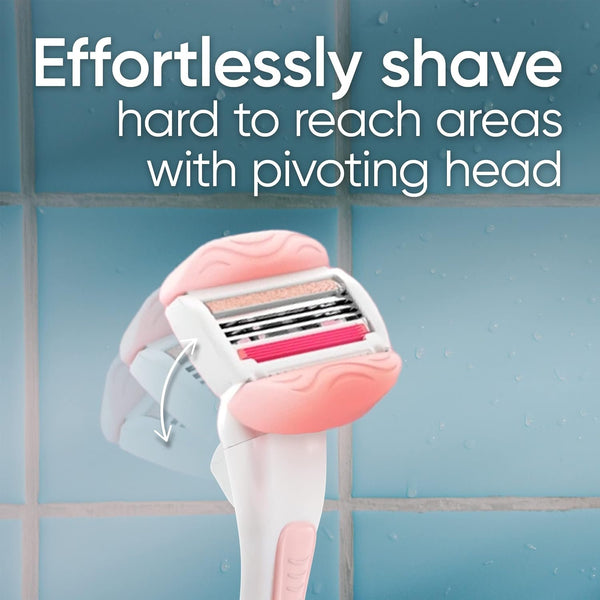 Gillette Venus ComfortGlide Womens Razor Blade Refills, 4 Count, White Tea Scented Gel Bar Protects Against Skin Irritation