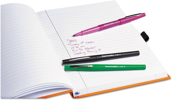 Paper Mate 8450152 Point Guard Flair Needle Tip Stick Pen, Purple Ink, 0.7Mm, Dozen