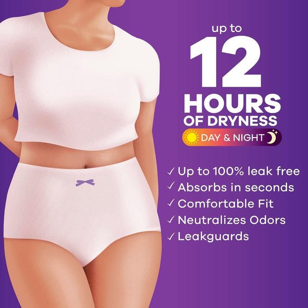 Always Discreet Adult Incontinence Underwear for Women and Postpartum Underwear, Small/Medium