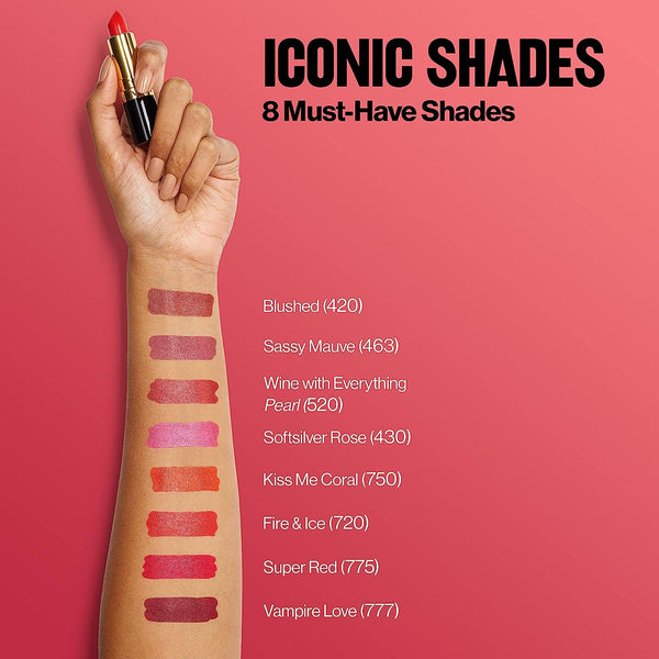 Revlon Lipstick, Super Lustrous Lipstick, Creamy Formula For Soft, Fuller-Looking Lips, Moisturized Feel, 103 Caramel Glace, 0.15 oz