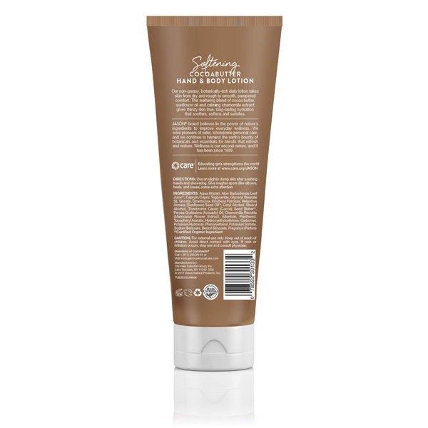 JASON Softening Cocoa Butter Hand and Body Lotion, 8 Ounce Bottle