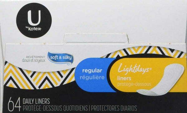 Kotex Natural Balance Lightdays Liners, Regular -64 ct.