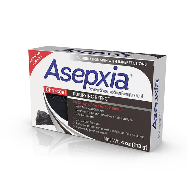 ASEPXIA with Activated Charcoal Purifying Effect Acne Treatment Bar Soap with Salicylic Acid, 4 Ounce