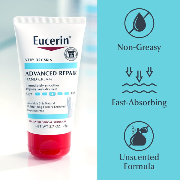 Eucerin Advanced Repair Hand Creme 2.7 oz ( Pack of 4)