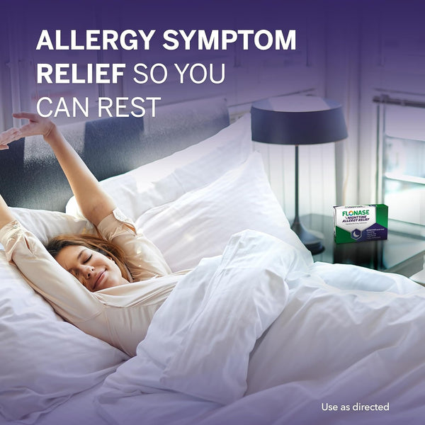 Flonase Nighttime Allergy Relief Tablets, Up to 6 Hours of Allergy Medicine - 36 Coated Tablets
