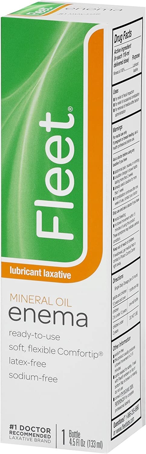 Fleet Mineral Oil Enema, Latex Free - 4.5 fl oz/Expires 03/2026
