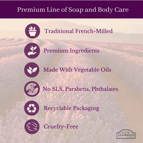 A LA MAISON De Provence Hand and Body Cream | Natural Moisturizing Lotion with Argan Oil and Shea Butter | Moisturizer for Dry Skin | Paraben and Phthalates Free | Sweet Almond Scent 1.7 Oz