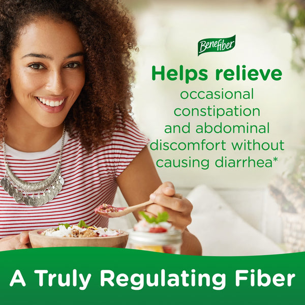 Benefiber Advanced Digestive Health Prebiotic Fiber Supplement Powder with Probiotics for Occasional Constipation and Abdominal Discomfort Relief, Low FODMAP - 15 Sticks (3.0 Ounces)