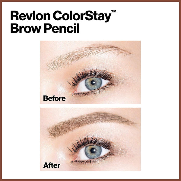 Revlon ColorStay Eyebrow Pencil with Spoolie Brush, Waterproof, Longwearing