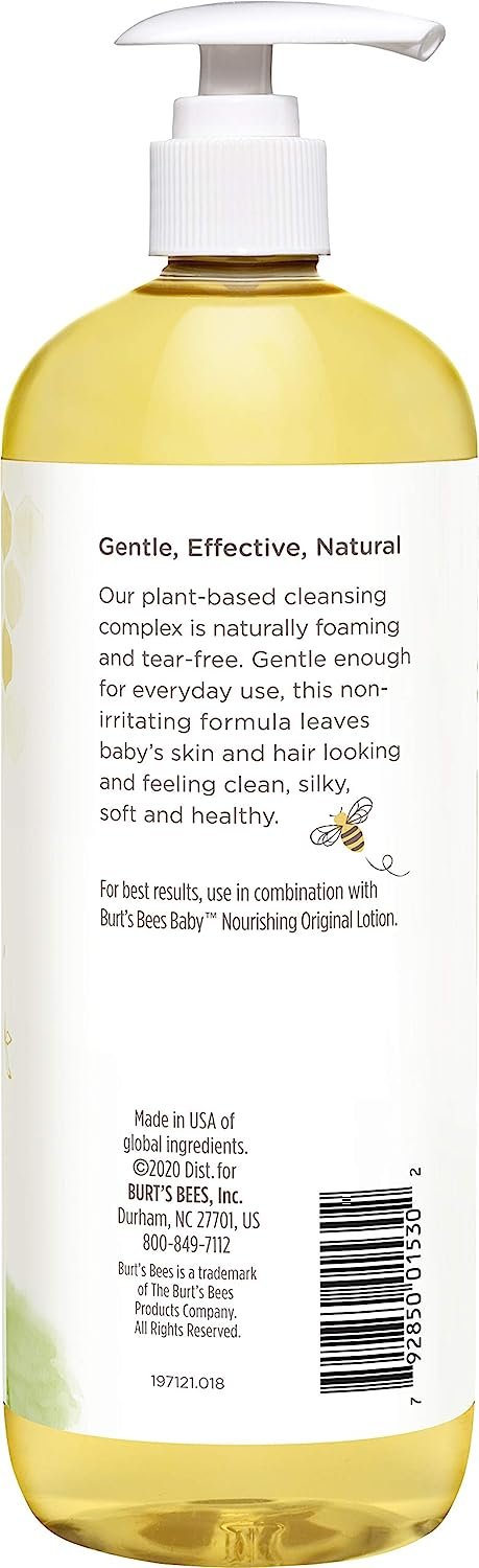 Baby Shampoo & Wash, Burt's Bees Tear Free Soap, Natural Baby Care, Original, 21 Ounce (Packaging May Vary)
