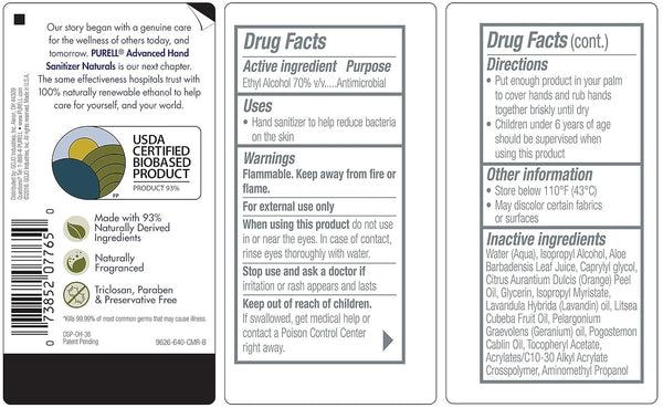 Purell 2609712 Advanced Hand Sanitizer 8 Oz Pump Bottle