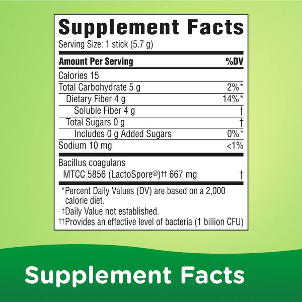 Benefiber Advanced Digestive Health Prebiotic Fiber Supplement Powder with Probiotics for Occasional Constipation and Abdominal Discomfort Relief, Low FODMAP - 15 Sticks (3.0 Ounces)